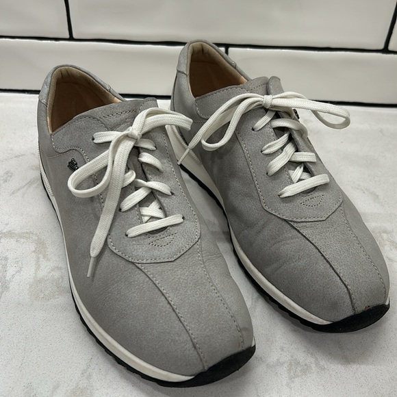 Finn Comfort Sarnia Nero Suede Leather Grey Sneakers Shoes Women’s 7.5 - Picture 2 of 16